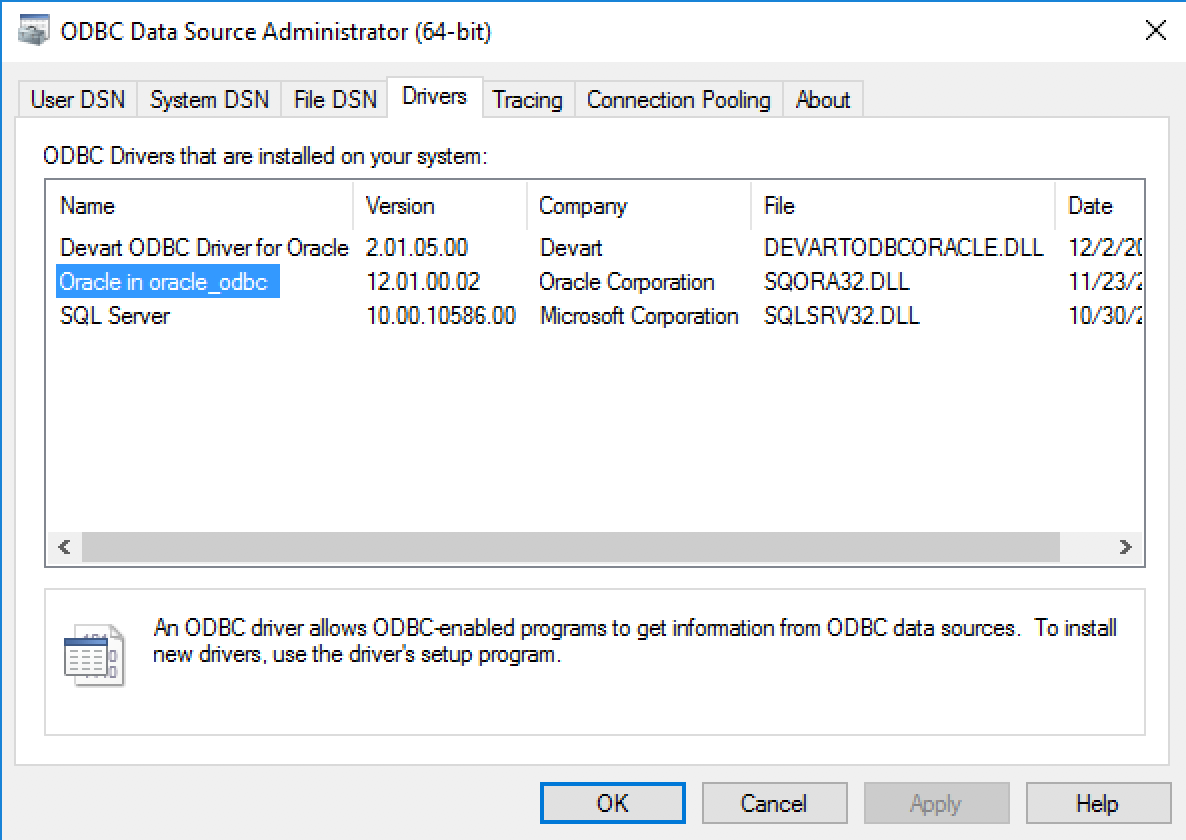 excel driver for odbc download